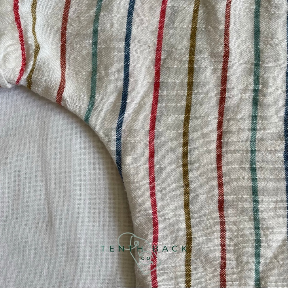 VOLCOM Multi Stripe Girls Button Down Top | L / 14 - Picture 8 of 13